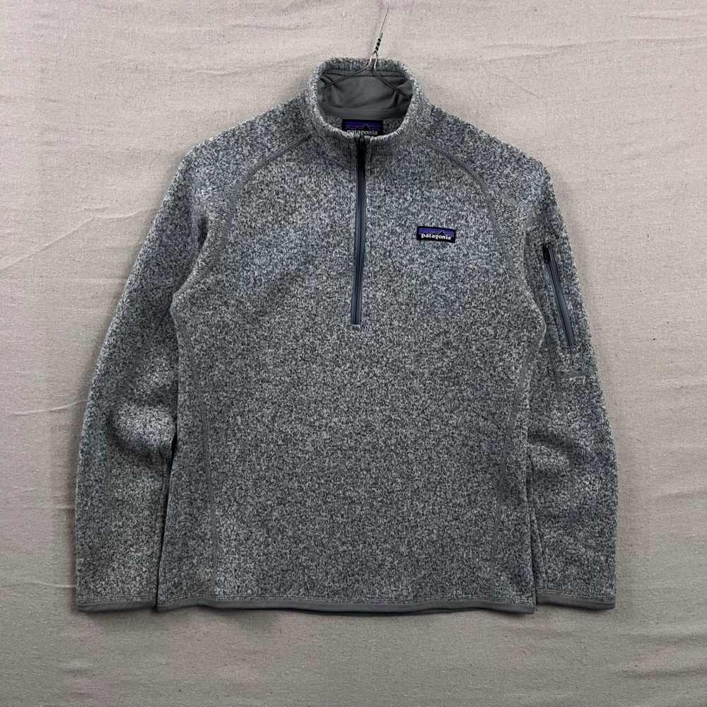 Patagonia Better Sweater Pullover Womens Medium Grey 1/4 Zip Fleece Knit Jacket